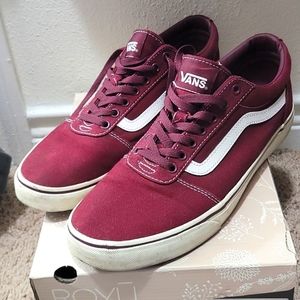 Vans size 10.5 lace up. Worn once. Excellent condition. Burgundy color
